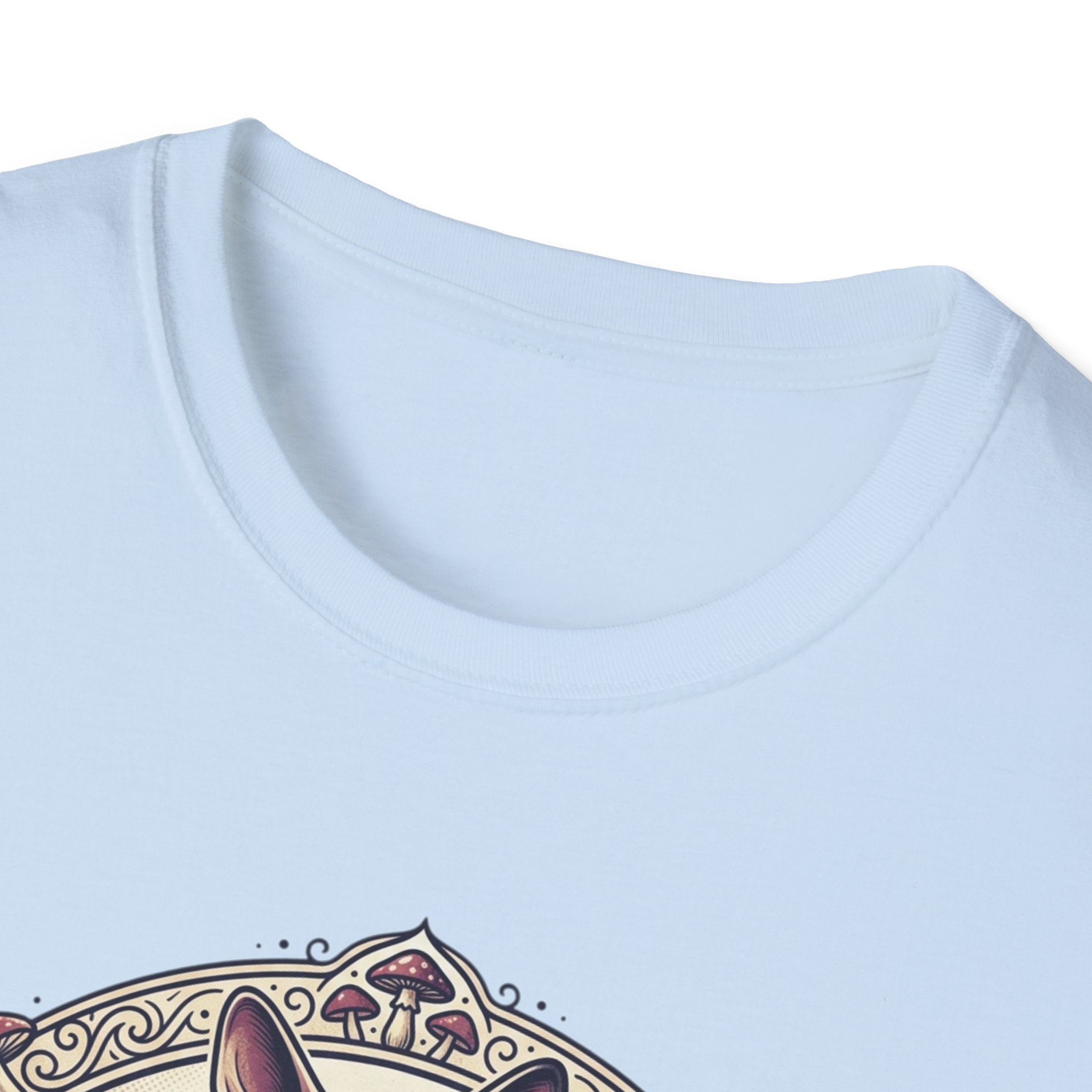 Sphinx & Spores Cat T-Shirt — Gothic Mushroom Sphynx Graphic Tee