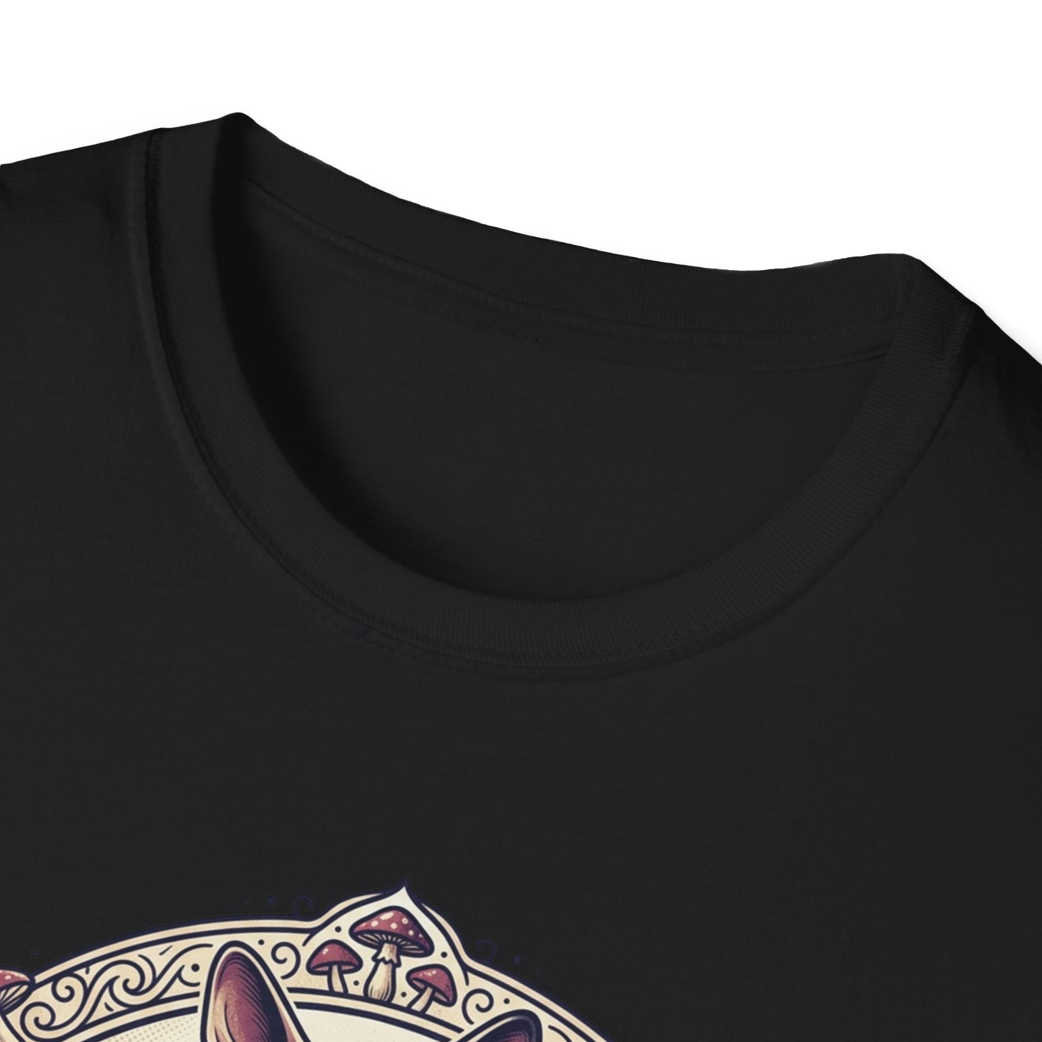 Sphinx & Spores Cat T-Shirt — Gothic Mushroom Sphynx Graphic Tee
